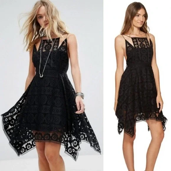 chinese dress ladies Free People Lace Mini Dress  Closet Club
